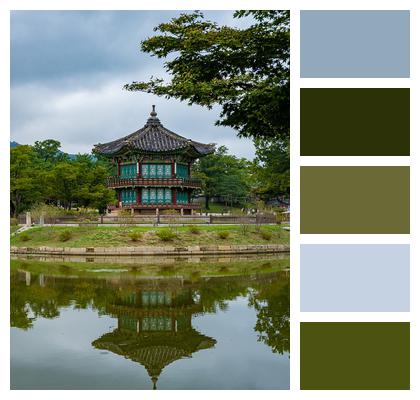 Hyangwonjeong Pavilion Cultural Heritage Pond Image